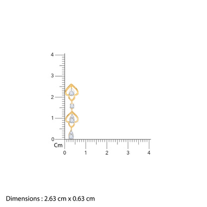 Gold Hearts in Harmony Lab Grown Diamond Earrings