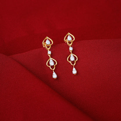 Gold Hearts in Harmony Lab Grown Diamond Earrings
