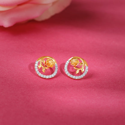 Gold Blissful Shine Lab Grown Diamond Stud Earrings