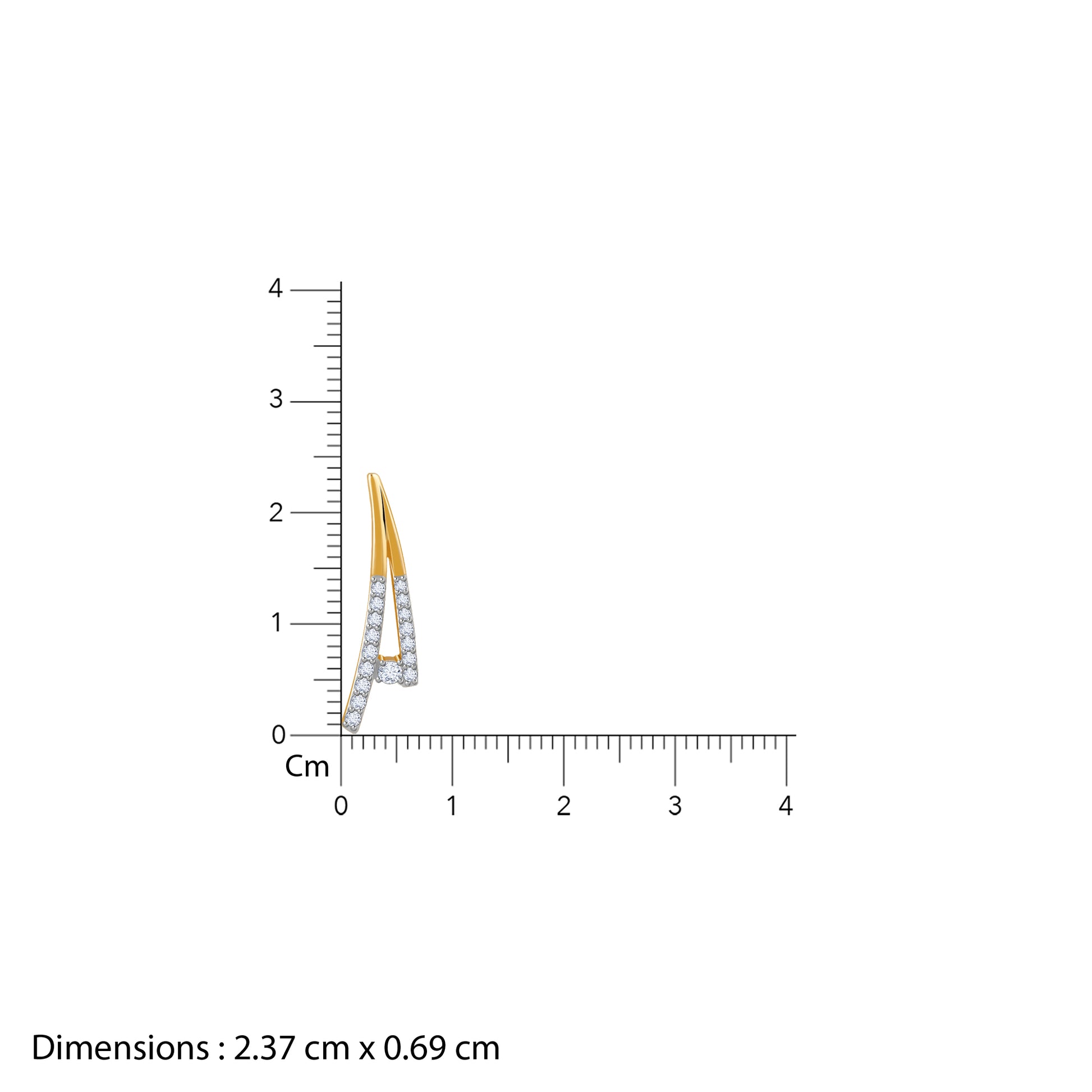 Gold Abstract Lab Grown Diamond Earrings