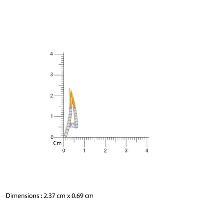Gold Abstract Lab Grown Diamond Earrings