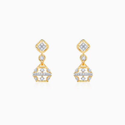 Gold Classy Lab Grown Diamond Earrings