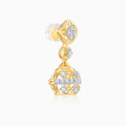 Gold Classy Lab Grown Diamond Earrings