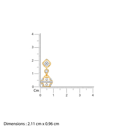 Gold Classy Lab Grown Diamond Earrings