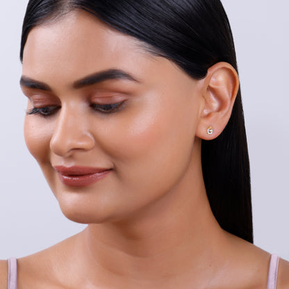 Gold Teardrop Lab Grown Diamond Stud Earrings