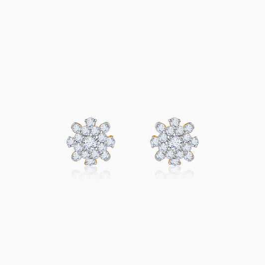 Gold Snowbloom Spark Lab Grown Diamond Studs
