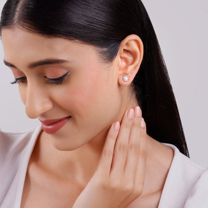 Gold Snowbloom Spark Lab Grown Diamond Studs