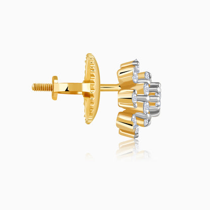 Gold Snowbloom Spark Lab Grown Diamond Studs