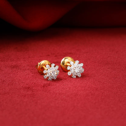 Gold Snowbloom Spark Lab Grown Diamond Studs