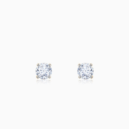 Gold Dot Bling Lab Grown Diamond Earrings