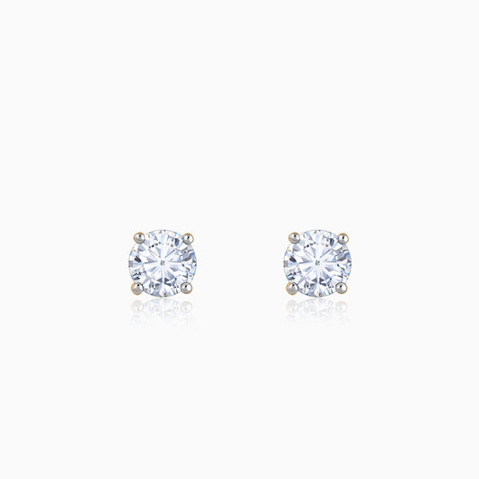 Gold Eternal Spark Solitaire Lab Grown Diamond Studs
