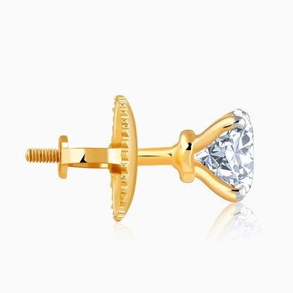 Gold Dot Bling Lab Grown Diamond Earrings