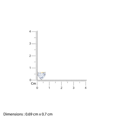 Gold Eternal Heart Solitaire Lab Grown Diamond Studs