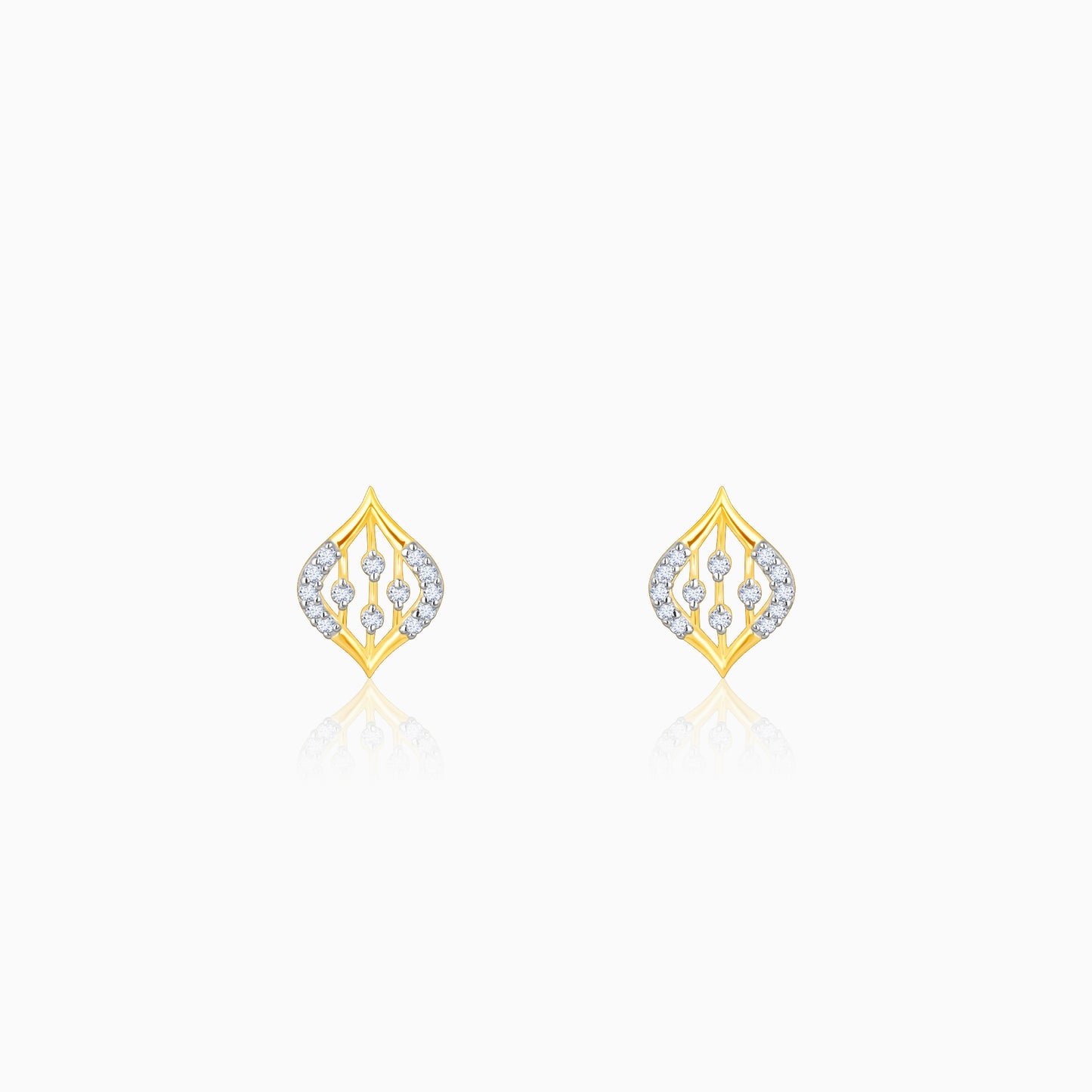 Gold Graciously Elegant Diamond Earrings