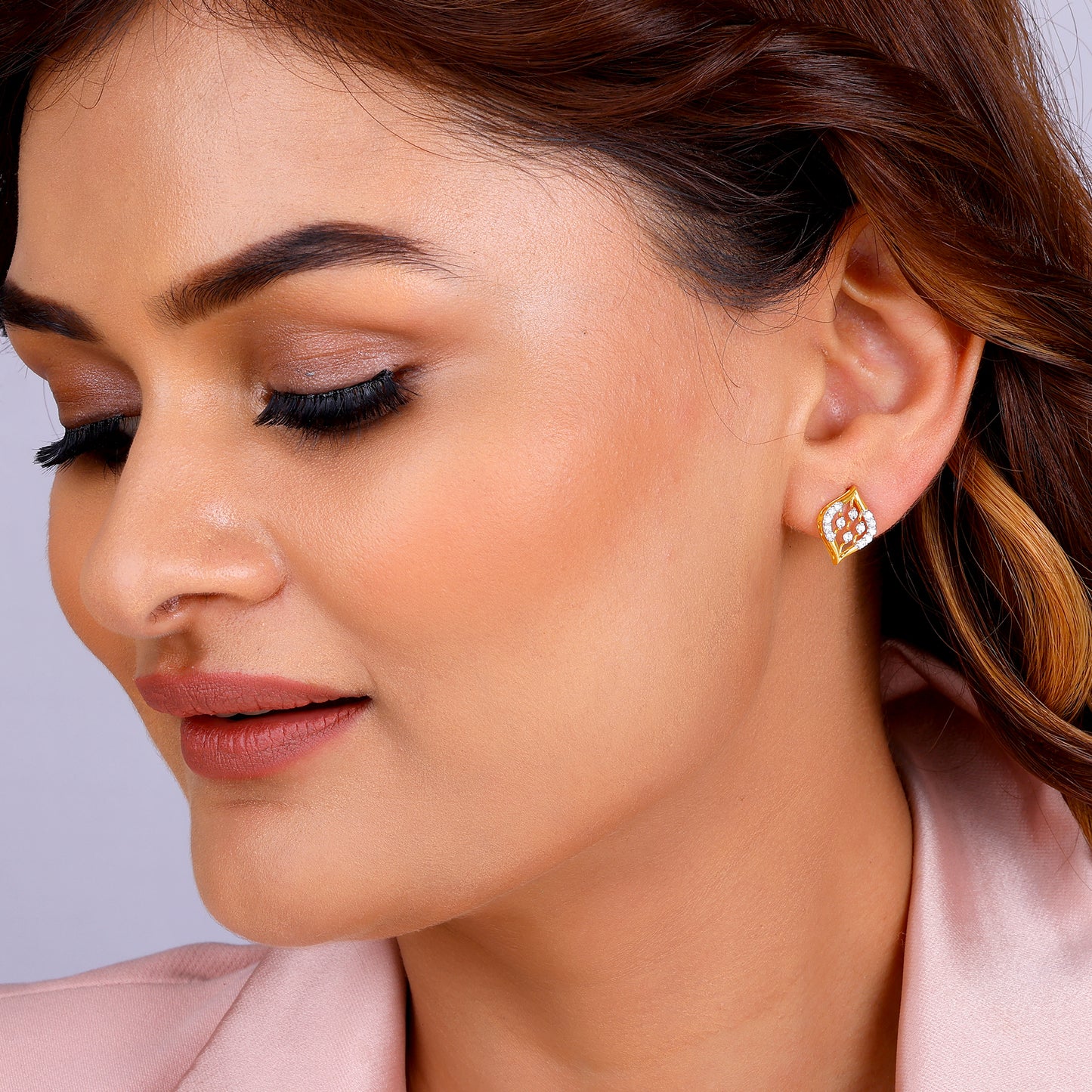 Gold Graciously Elegant Diamond Earrings