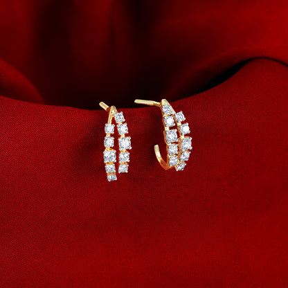Gold and Bold Lab Grown Diamond Earrings