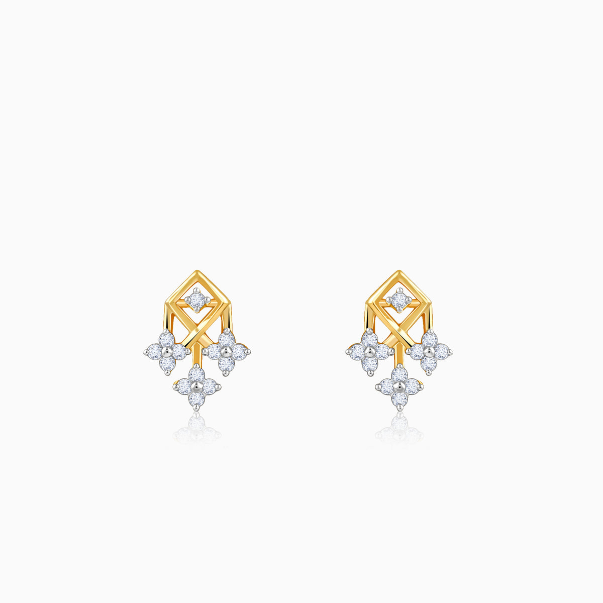 Gold Auric Lab Grown Diamond Earrings