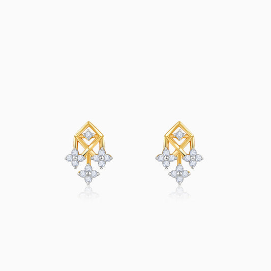 Gold Auric Lab Grown Diamond Earrings