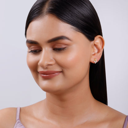 Gold Auric Lab Grown Diamond Earrings