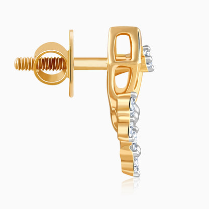 Gold Auric Lab Grown Diamond Earrings