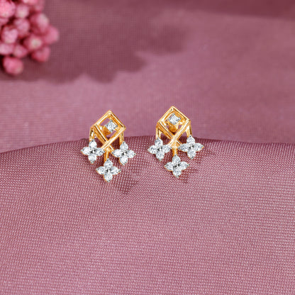 Gold Auric Lab Grown Diamond Earrings