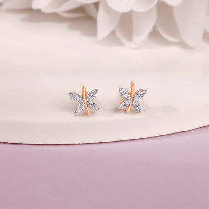 Rose Gold Evolve Lab Grown Diamond Stud Earrings