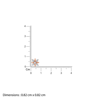 Rose Gold Lily Lab Grown Diamond Stud Earrings