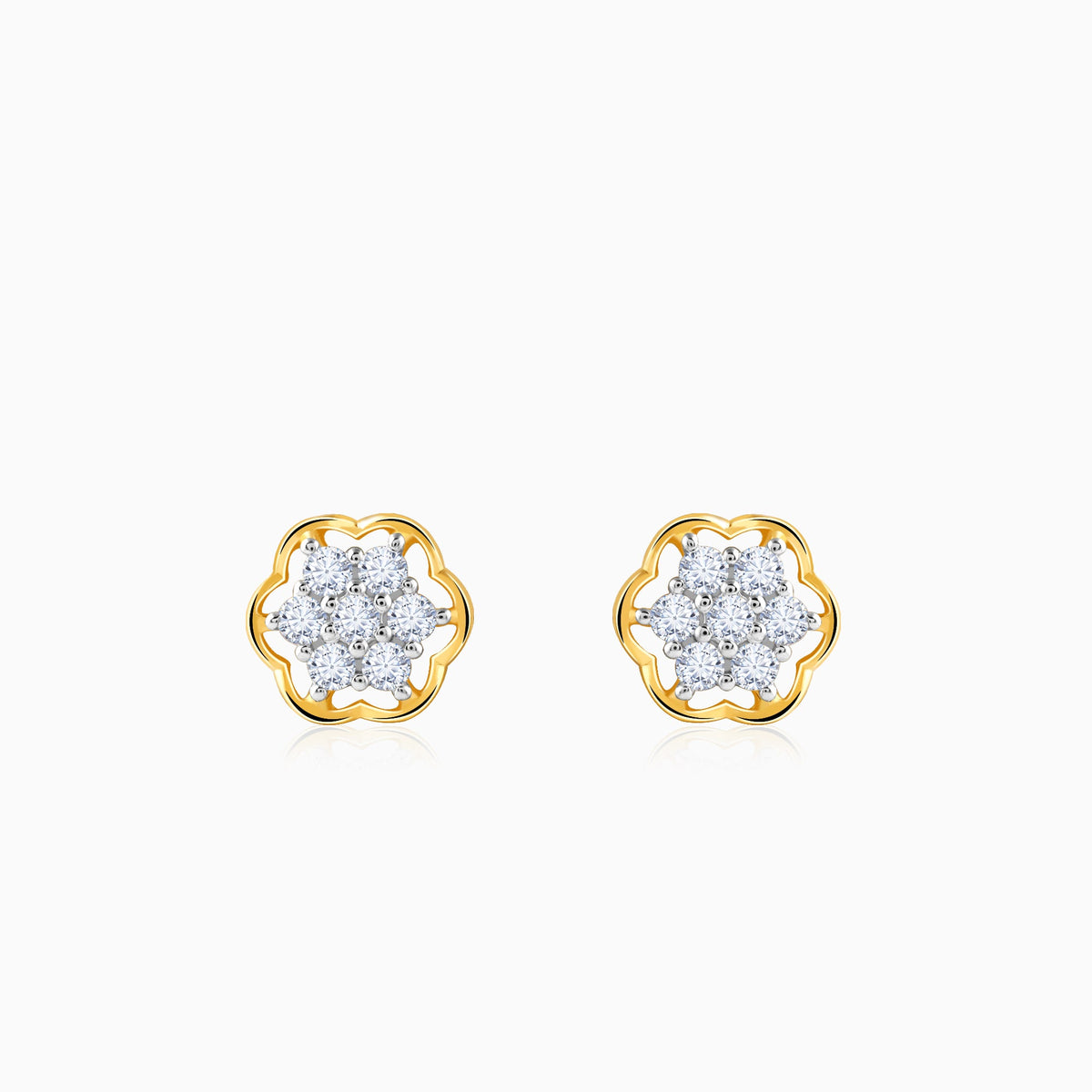 Gold Mana Lab Grown Diamond Stud Earrings