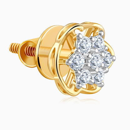 Gold Mana Lab Grown Diamond Stud Earrings