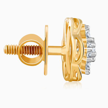 Gold Mana Lab Grown Diamond Stud Earrings