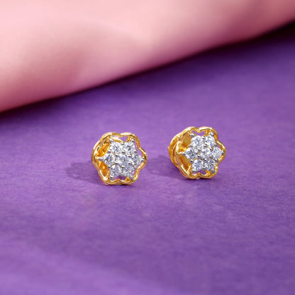 Gold Mana Lab Grown Diamond Stud Earrings