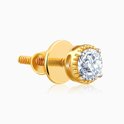 Gold Nova Lab Grown Diamond Stud Earrings