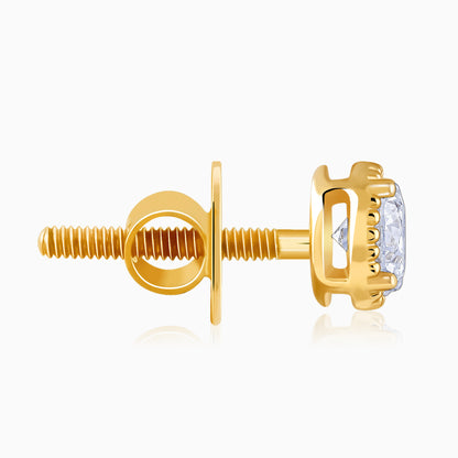Gold Nova Lab Grown Diamond Stud Earrings