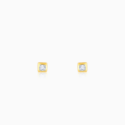 Gold Fair and Square Lab Grown Diamond Studs