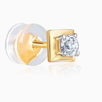 Gold Fair and Square Lab Grown Diamond Studs