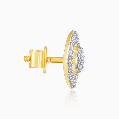 Gold Blossom Blend Diamond Earrings
