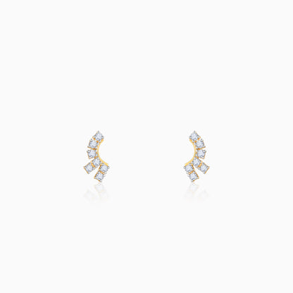 Gold Climber Lab Grown Diamond Studs