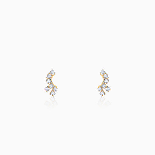 Gold Climber Lab Grown Diamond Studs