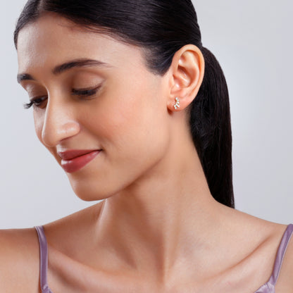 Gold Climber Lab Grown Diamond Studs