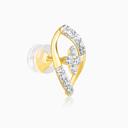 Gold Pear Elegance Diamond Earrings