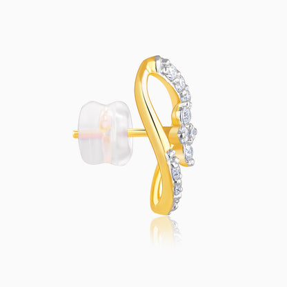 Gold Pear Elegance Diamond Earrings