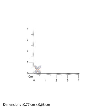 Rose Gold Filigree Butterfly Lab Grown Diamond Earrings