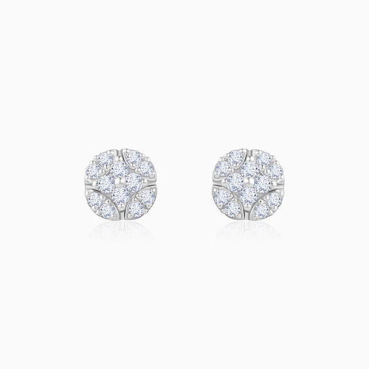 Gold Florid Lab Grown Diamond Stud Earrings