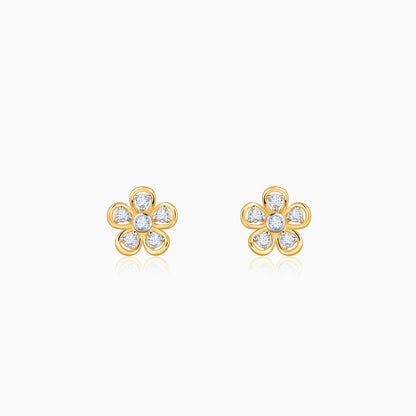 Gold Orchid Lab Grown Diamond Studs