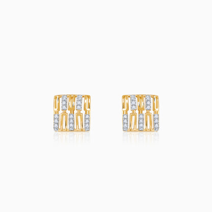 Gold Princess Lab Grown Diamond Stud Earrings