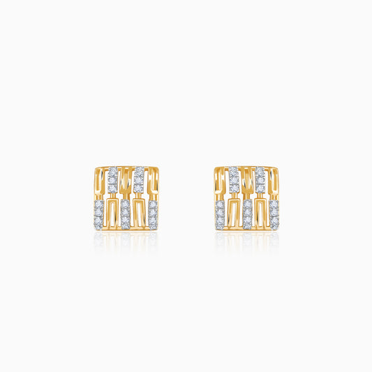Gold Princess Lab Grown Diamond Stud Earrings