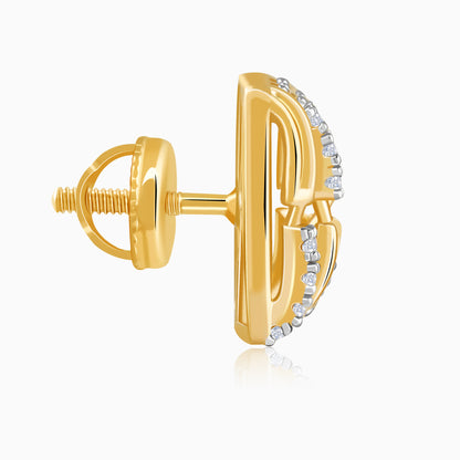 Gold Princess Lab Grown Diamond Stud Earrings