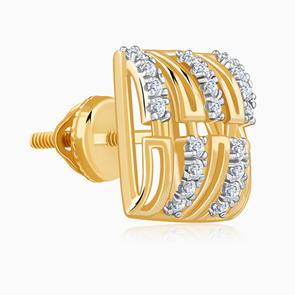 Gold Princess Lab Grown Diamond Stud Earrings