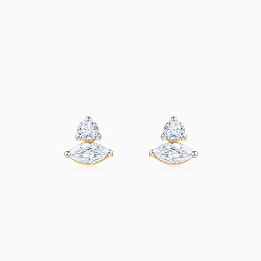 Gold Lumina Marquise Lab Grown Diamond Stud Earrings