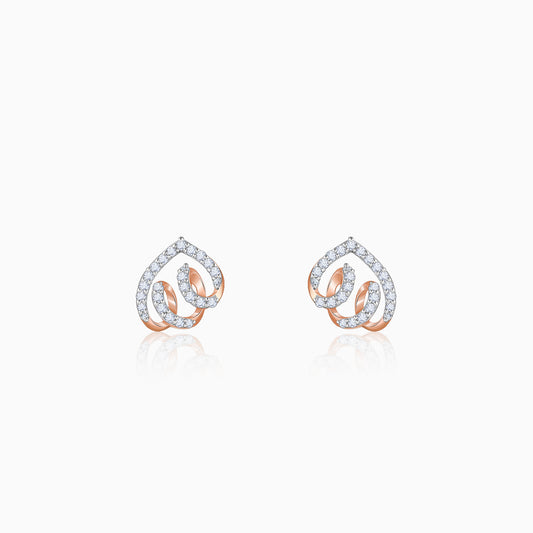 Rose Gold Spin of Love Lab Grown Diamond Studs